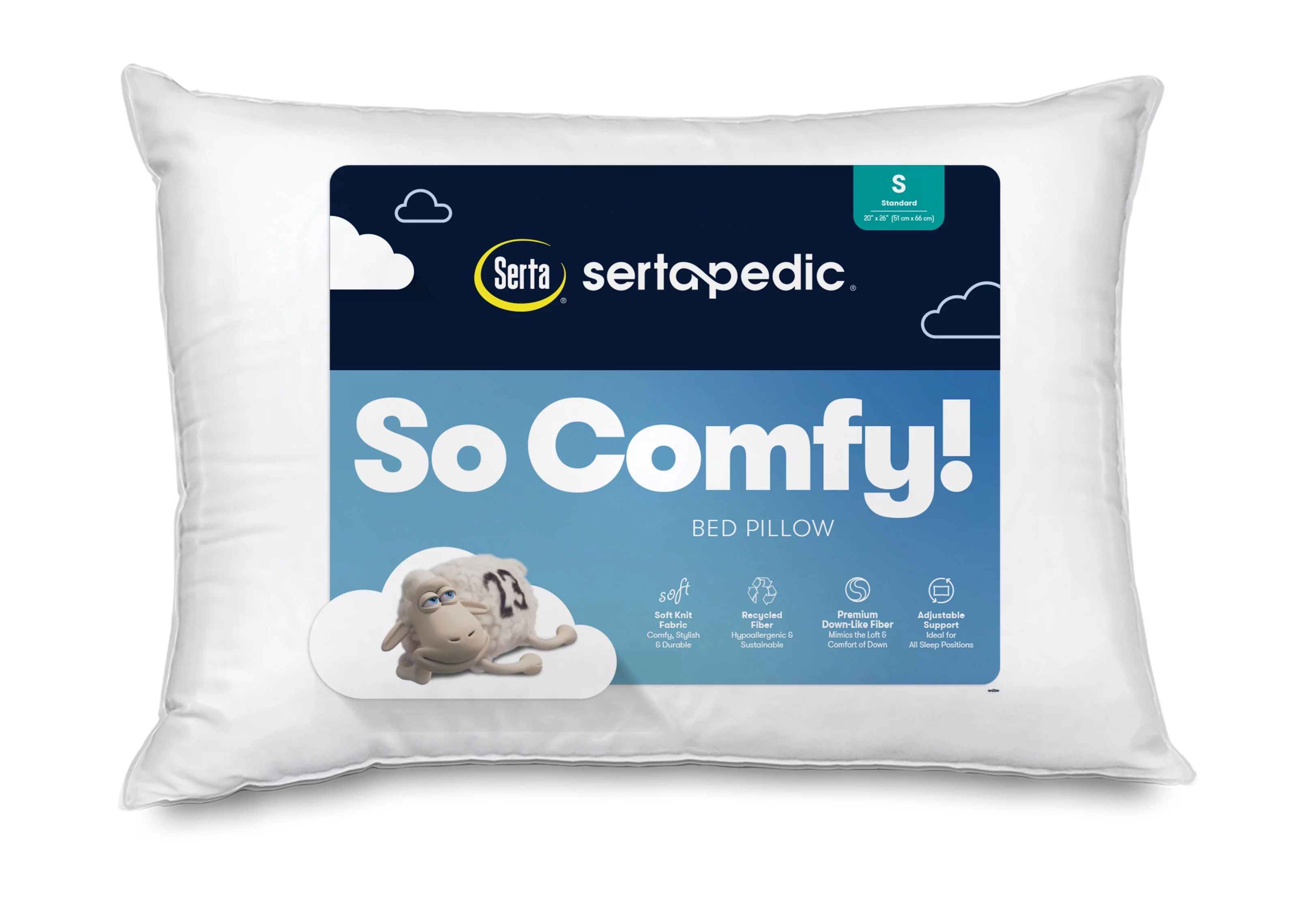 Serta So Comfy Bed Pillow, Standard - Walmart.com | Walmart (US)