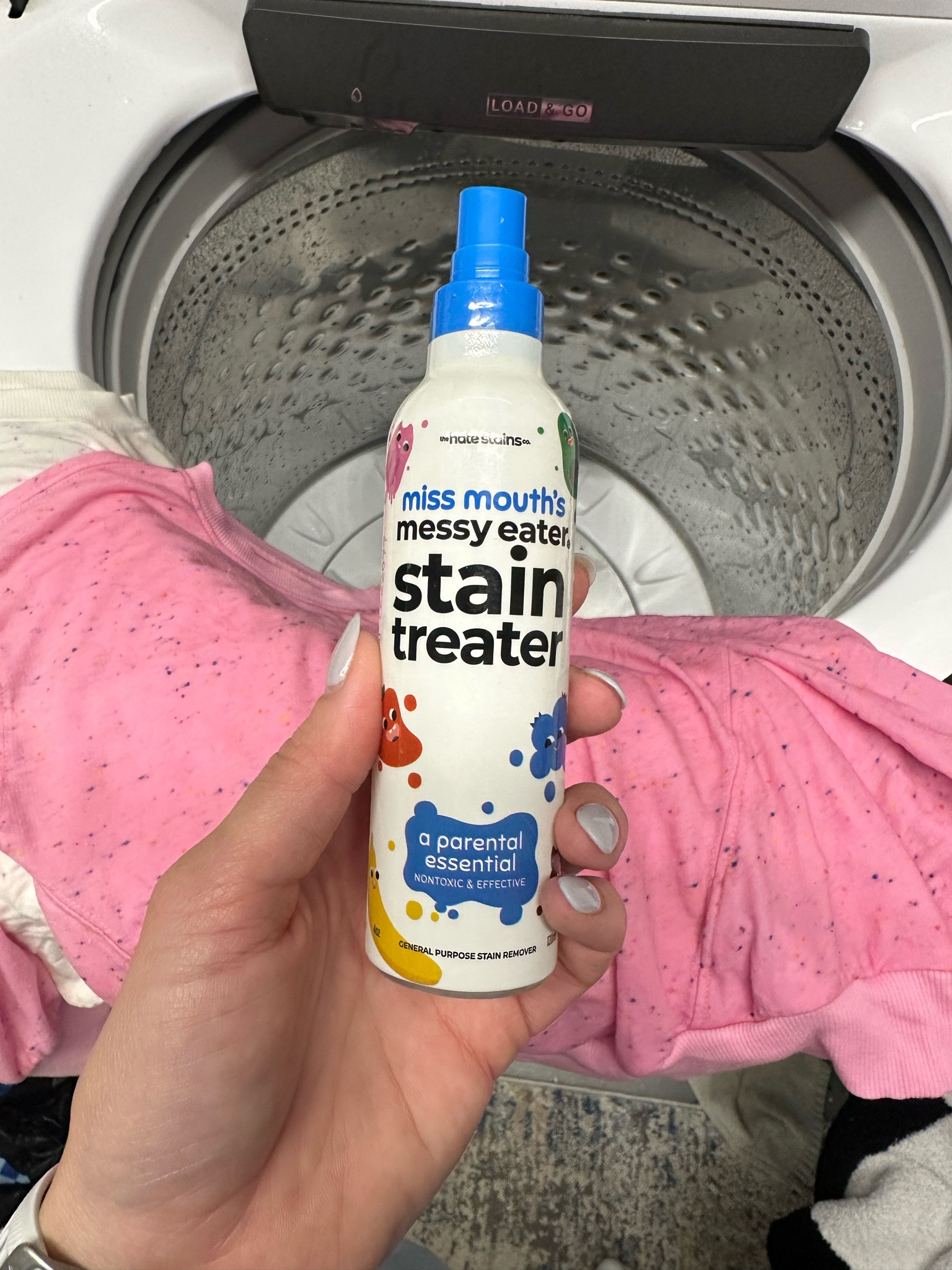 The bestttt stain remover for kids clothes!! I’ve been through so many bottles of this stuff. A must have!

Clothing stain remover | messy eater spray | miss mouths messy eater stain treated | stain spray for kids clothes | kids laundry | baby laundry detergent | best baby laundry items | baby items 