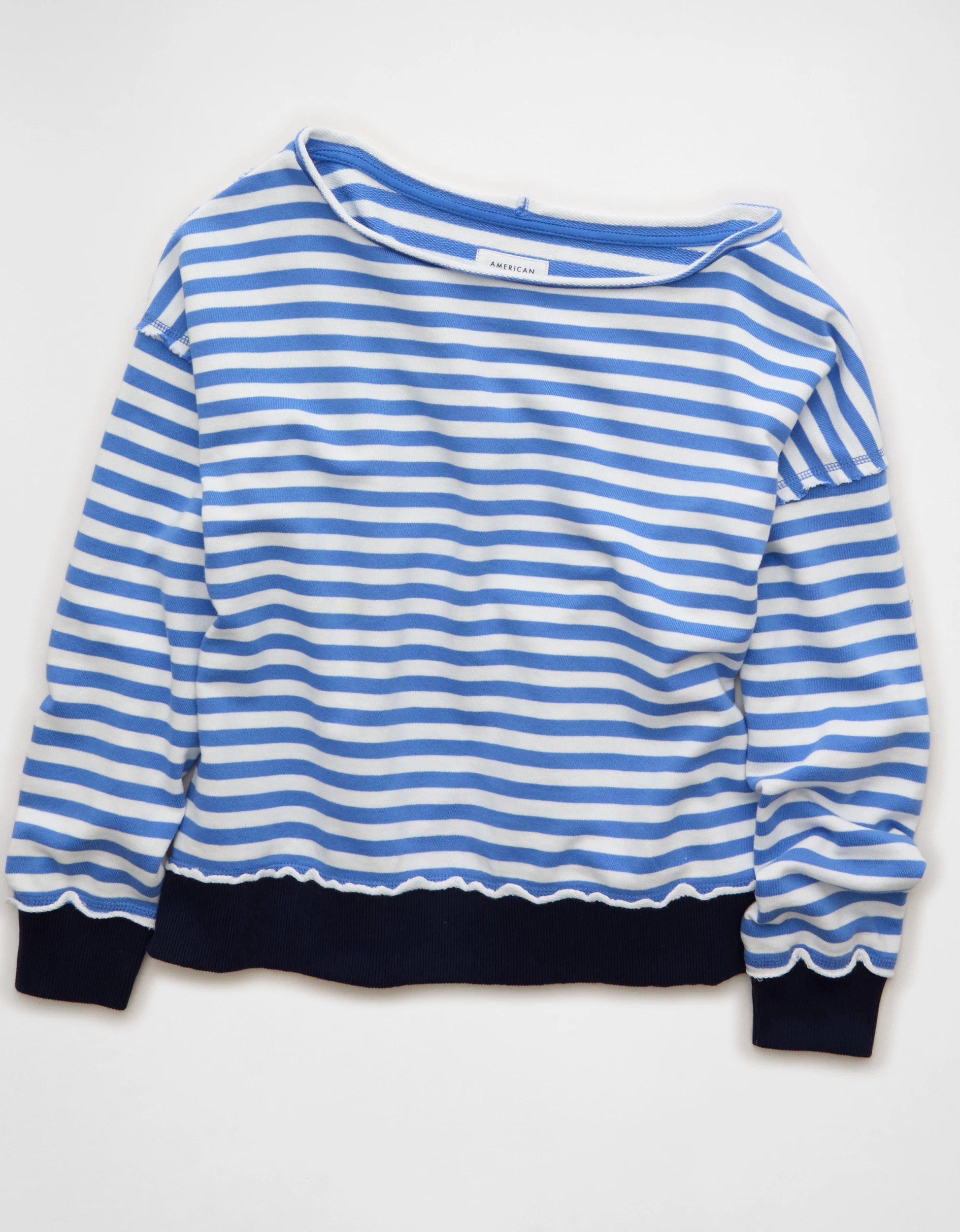 AE On a Roll Off-the-Shoulder Sweatshirt | American Eagle Outfitters (US & CA)