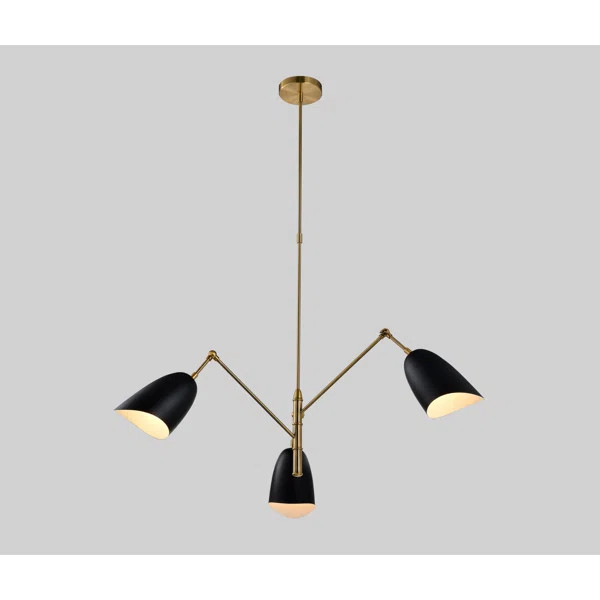 Caswell 3-Light Sputnik Modern Linear Chandelier | Wayfair Professional