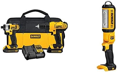 DEWALT DCK240C2 20v Lithium Drill Driver/Impact Combo Kit with 20V Max LED Hand Held Area Light | Amazon (US)