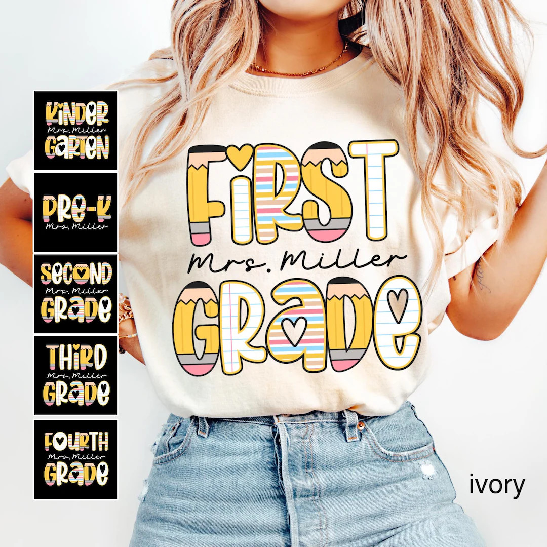 Comfort Colors® Customized Teacher Team Shirt, Teacher Name T-Shirt, Back to School Gift, Matchi... | Etsy (US)