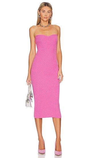 Charlie Midi Dress in Pink | Revolve Clothing (Global)