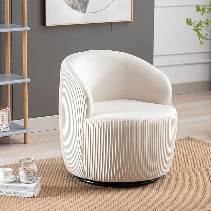 Neylory Swivel Barrel Chair, Swivel Chairs for Living Room, Accent Round 360° Swivel Corner Club... | Amazon (US)