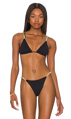 Vix Swimwear Kanti Triangle Parallel Bikini Top in Black from Revolve.com | Revolve Clothing (Global)