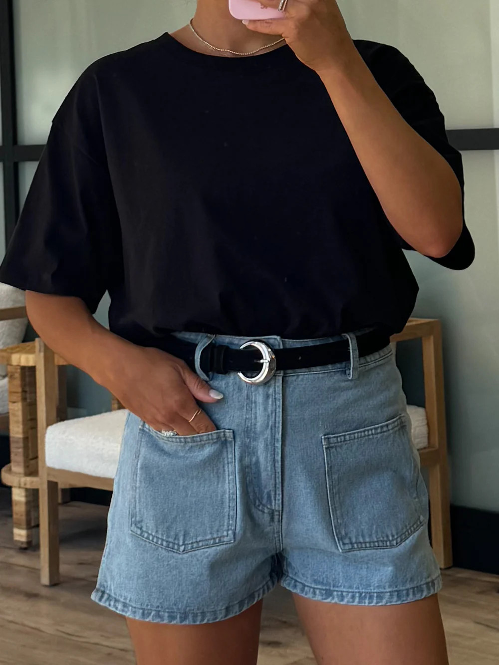 Simply The Vibe Cotton Tee | Black | Talulah