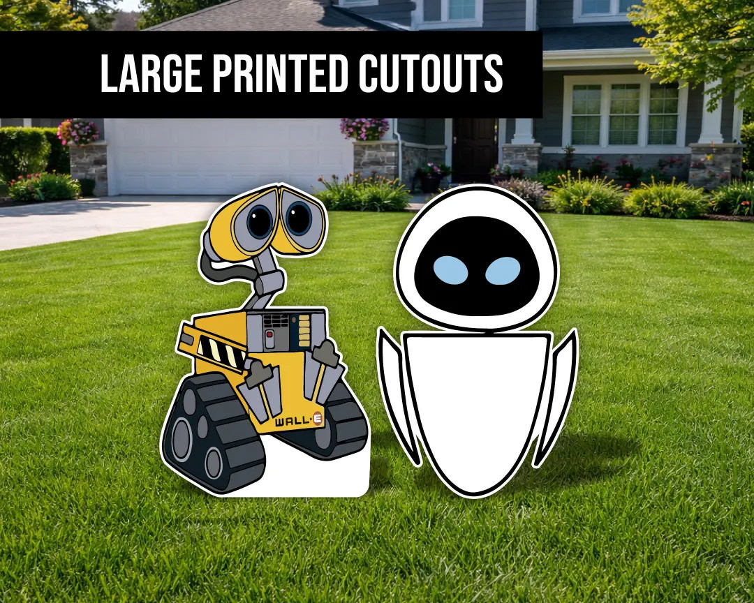 walle Cutouts wall-e Birthday Party, robot cutout, lawn sign, backdrop centerpiece | Etsy (Global)