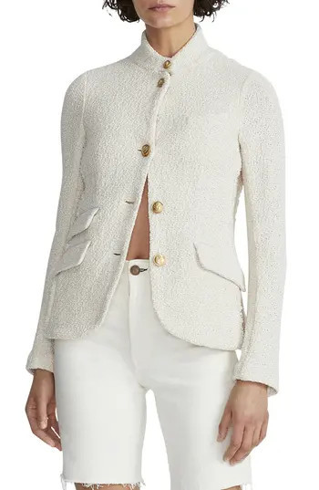 rag & bone Slade Cotton Tweed Blazer in Ecru at Nordstrom Rack, Size 00 | Nordstrom Rack