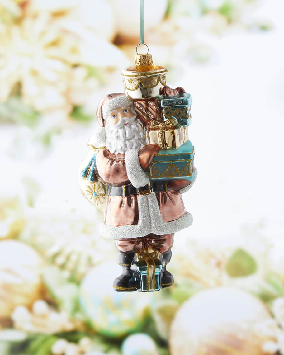 Neiman Marcus Santa With Gifts Christmas Ornament | Horchow