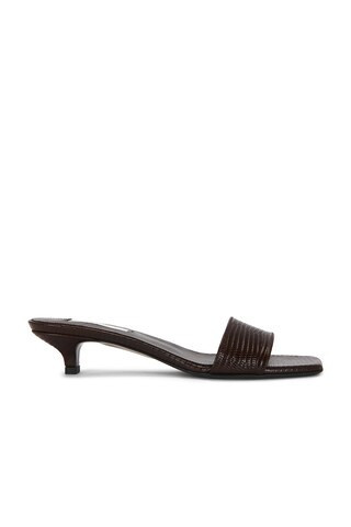 Toteme Slim Lizard Embossed Bandeau Mule in Brown | FWRD 