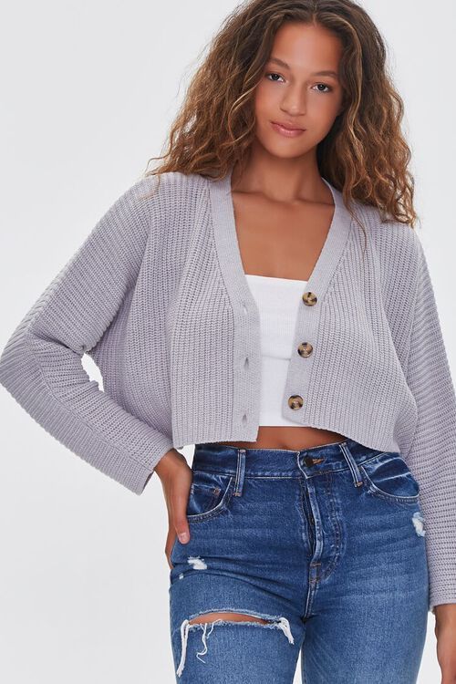 Ribbed Cropped Cardigan Sweater | Forever 21 | Forever 21 (US)