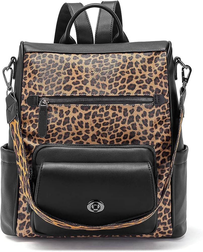 CLUCI Backpack Purse for Women, Large Convertible Leather Bookbag Purse, Travel Fashion School Anti- | Amazon (US)