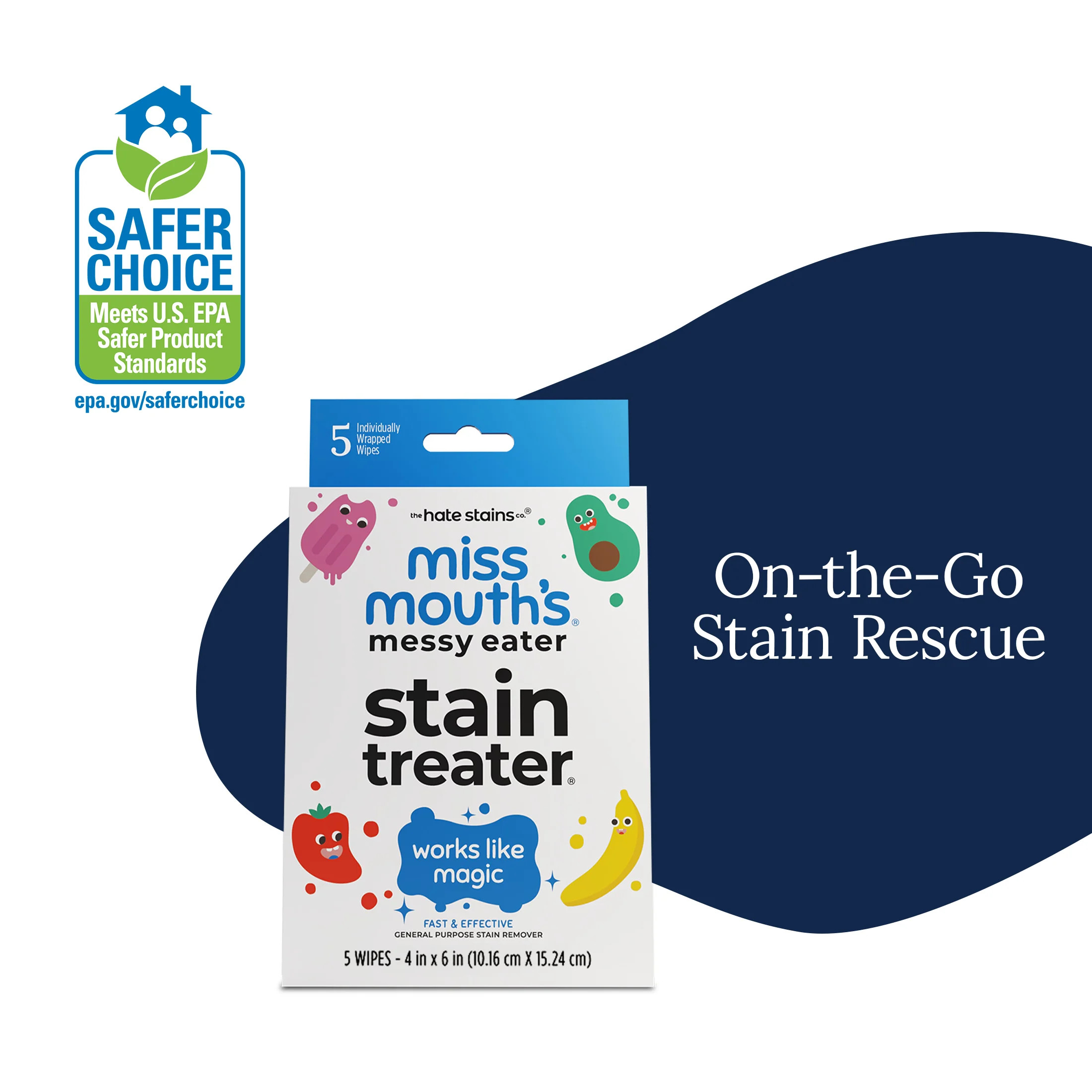 Miss Mouth's Messy Eater Stain Treater Wipes for Baby & Kids, 5 Pack, Newborn & Baby Essentials, ... | Walmart (US)