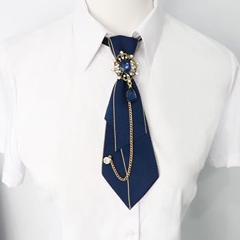 Adjustable Ties for Women Vintage Womens Tie with Crystal, Pre-Tied Neck Tie for Women Girls Part... | Amazon (US)