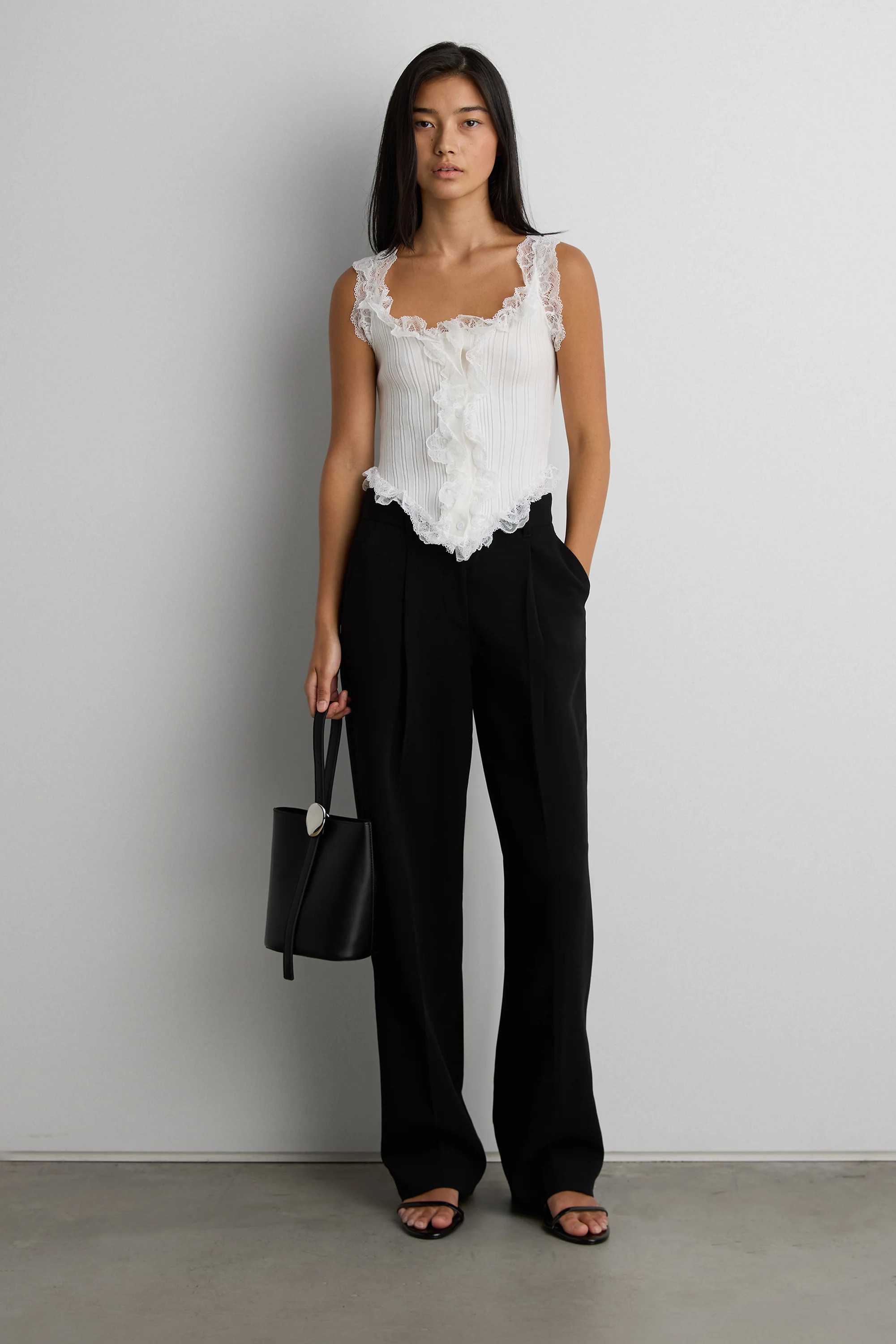 RUFFLED LACE TANK TOP | OAK + FORT