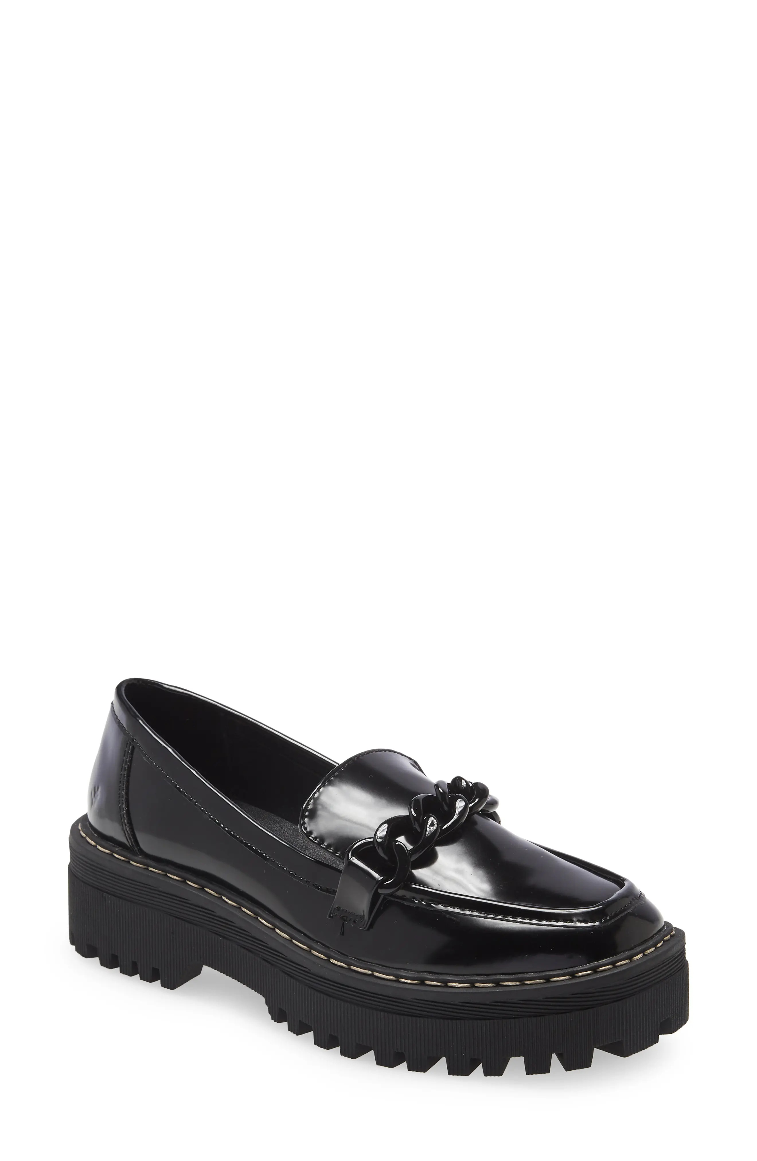 Cool Planet by Steve Madden Haazel Platform Loafer, Size 7 in Black Box at Nordstrom | Nordstrom