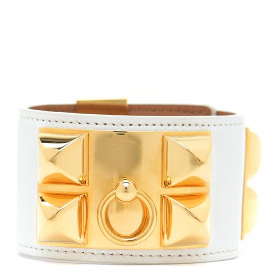 HERMES

Epsom Collier de Chien CDC Bracelet S White | Fashionphile