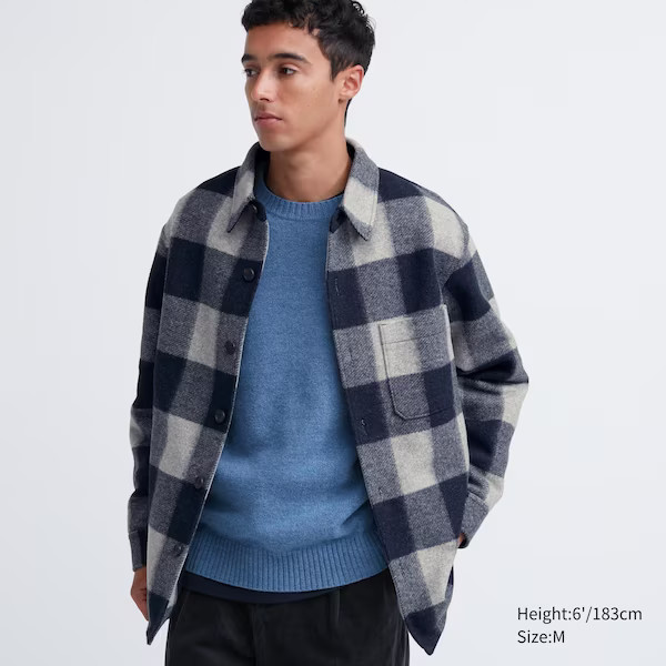 Checked Overshirt Jacket | UNIQLO (US)