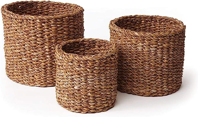 Napa Home & Garden Seagrass Small Round Baskets, Set of 3 | Amazon (US)