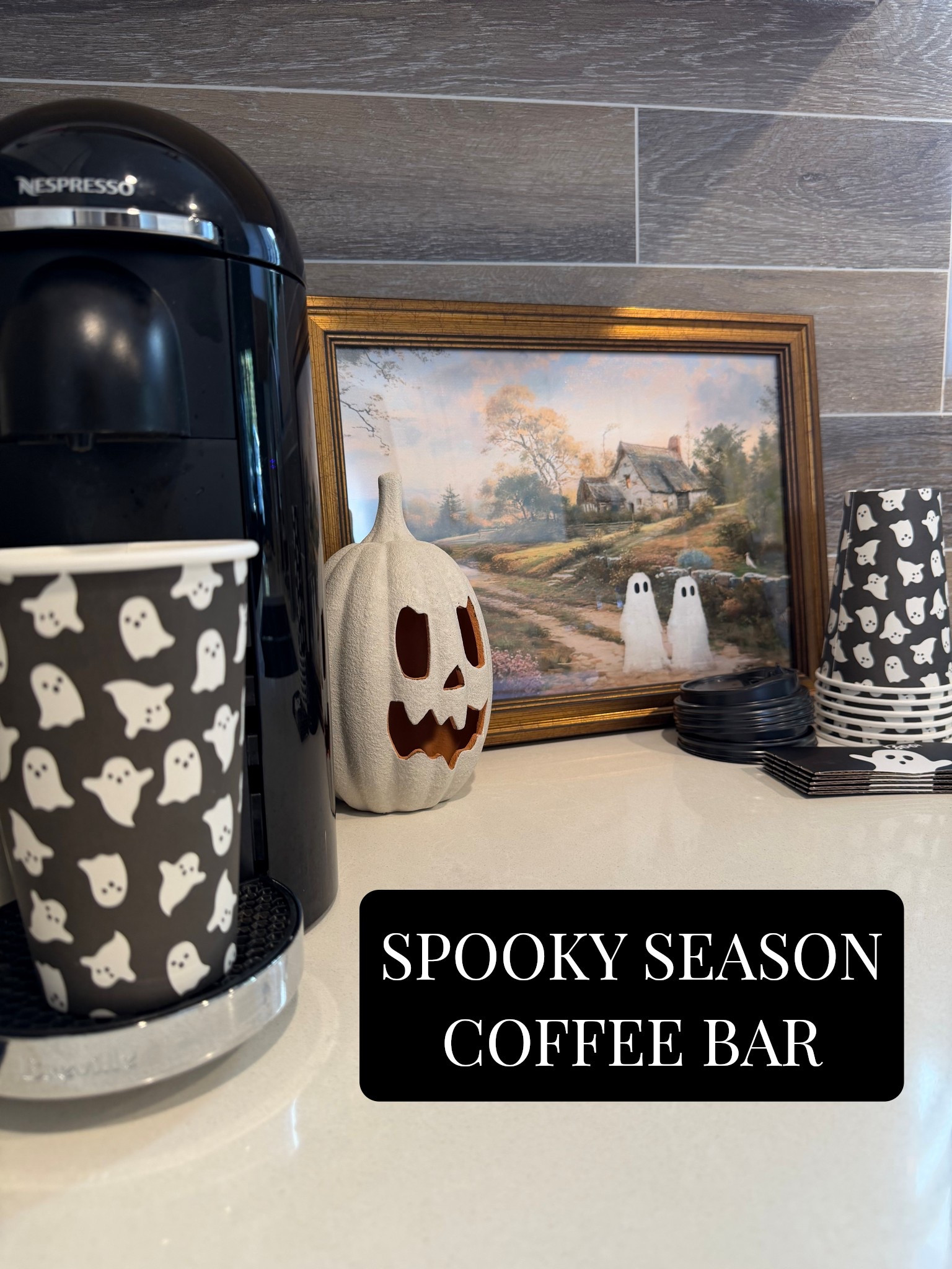 Halloween coffee corner ✨👻 Cozy vibes + ghost cups linked in LTK!

#LTKHome #LTKHalloween #LTKHoliday