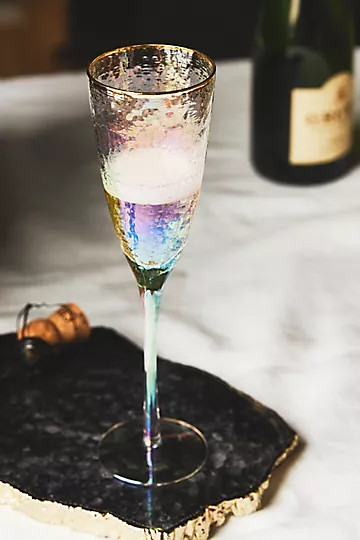 Zaza Lustered Flutes, Set of 4 | Anthropologie (US)