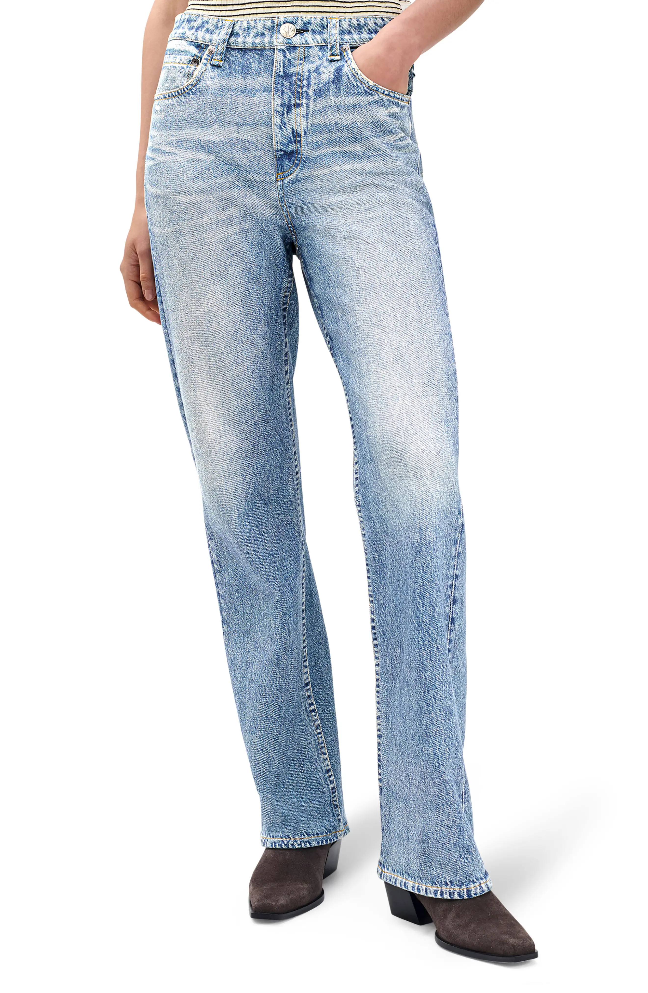 rb Miramar Shea Wide Leg Cotton Terry Sweatpant Jeans (Women) | Nordstrom | Nordstrom