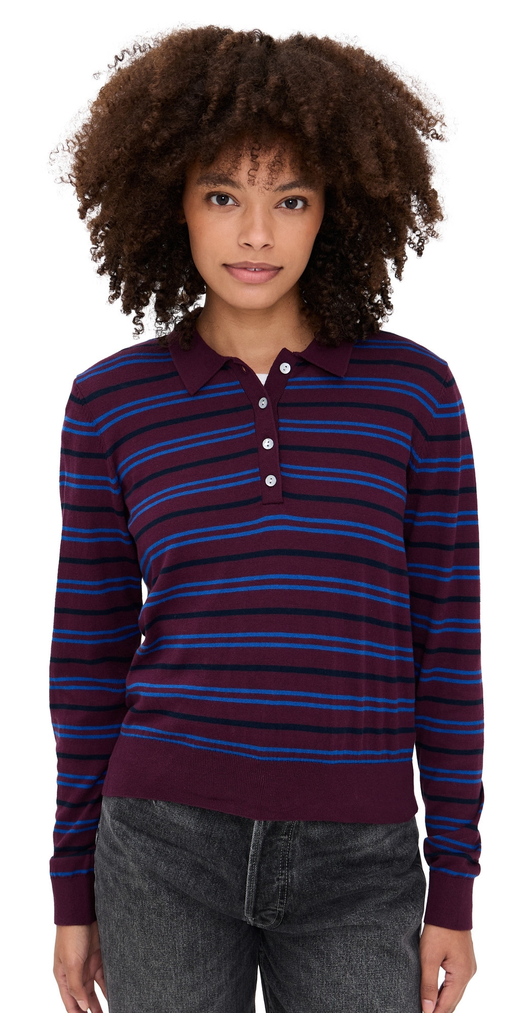 Pistola Greta Top Claret Azure Stripe S | Shopbop