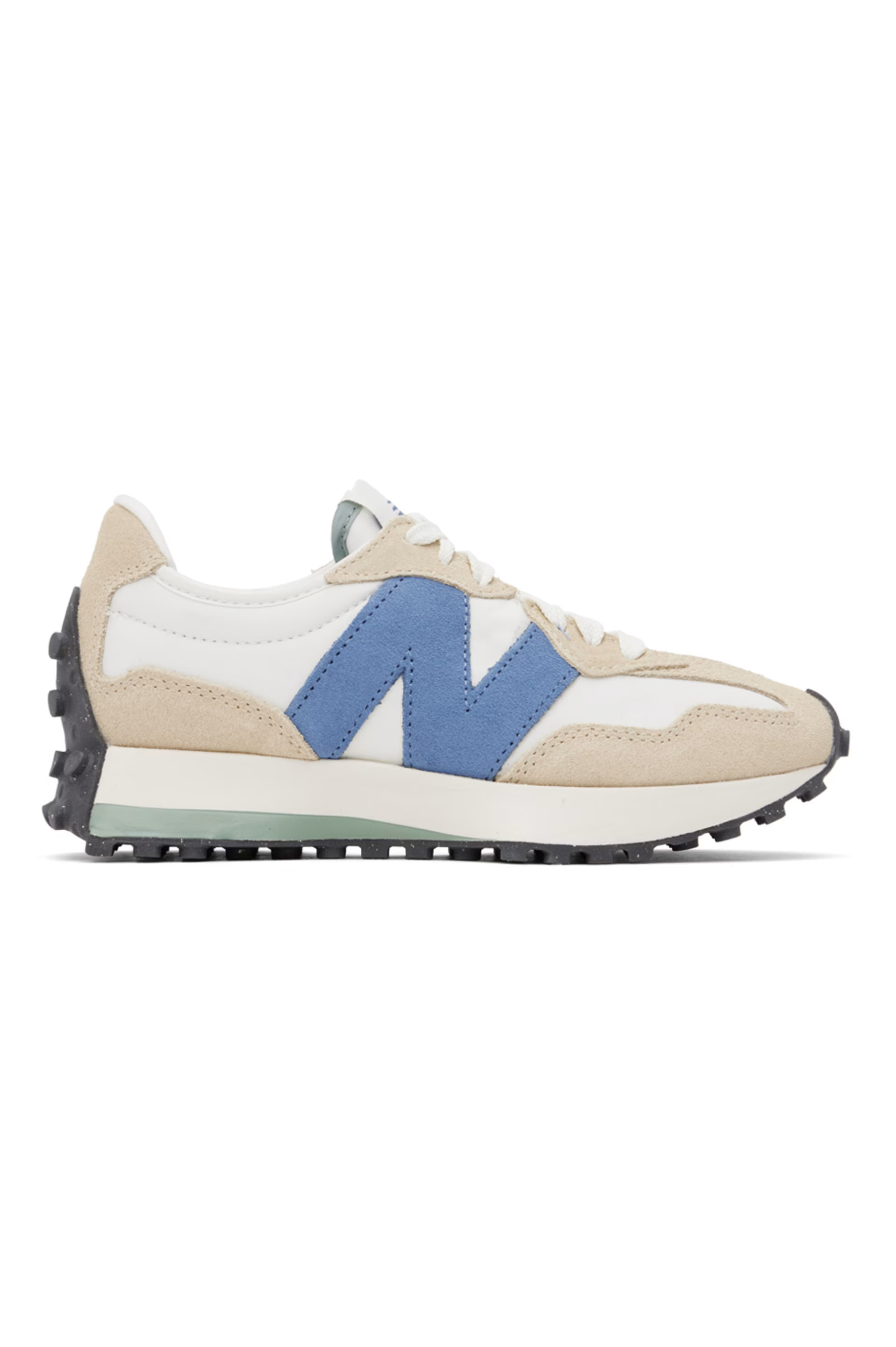 New Balance - White & Beige 327 Sneakers | SSENSE