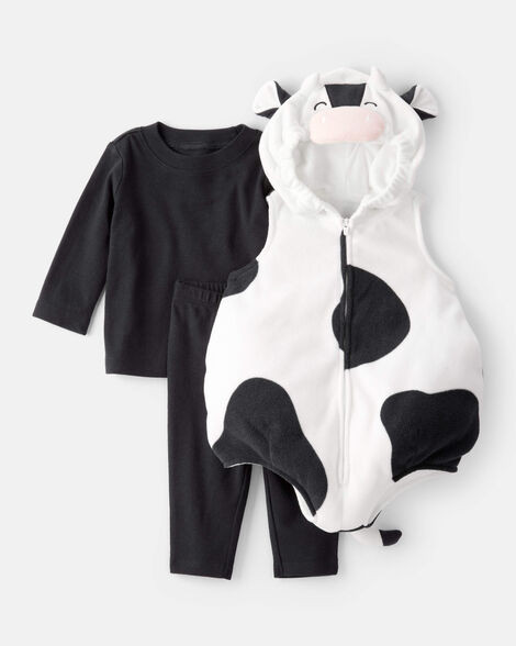 Baby 3-Piece Cow Halloween Costume - Black/White | Carter's Inc