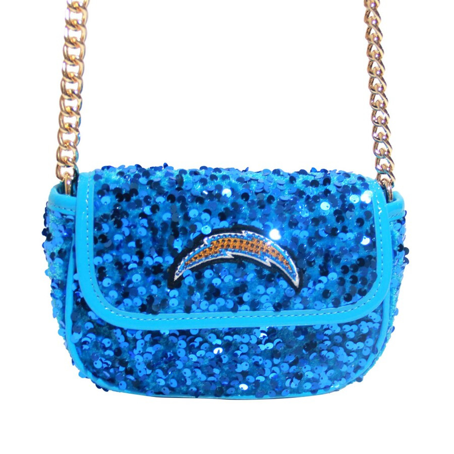 Los Angeles Chargers Cuce Sequin Crossbody Bag - Powder Blue | Fanatics