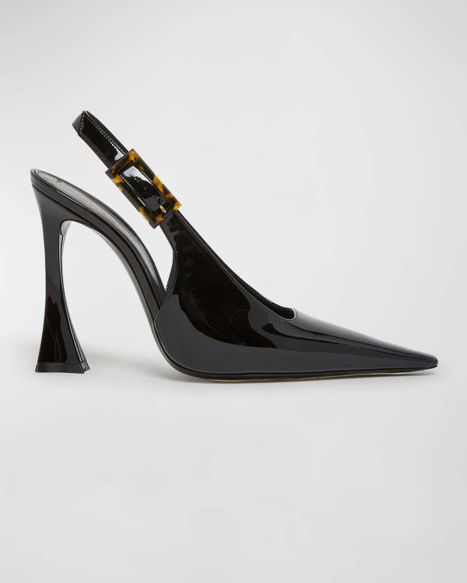 Saint Laurent Dune Patent Slingback Pumps | Neiman Marcus
