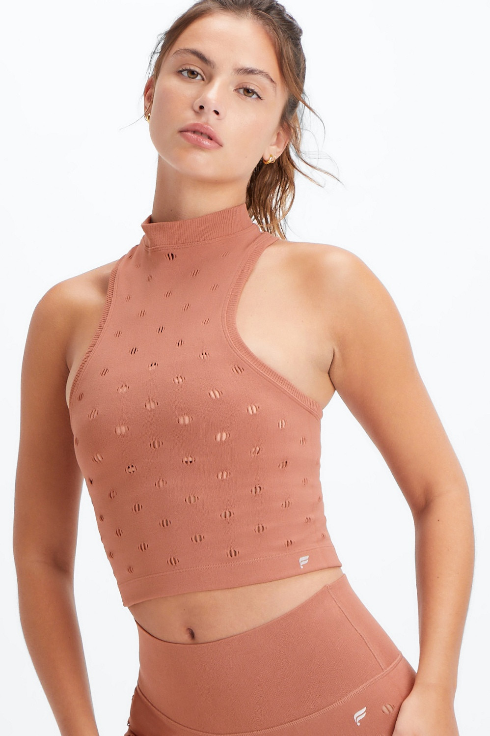 Frances SculptKnit® Mock Neck Tank Top | Fabletics - North America