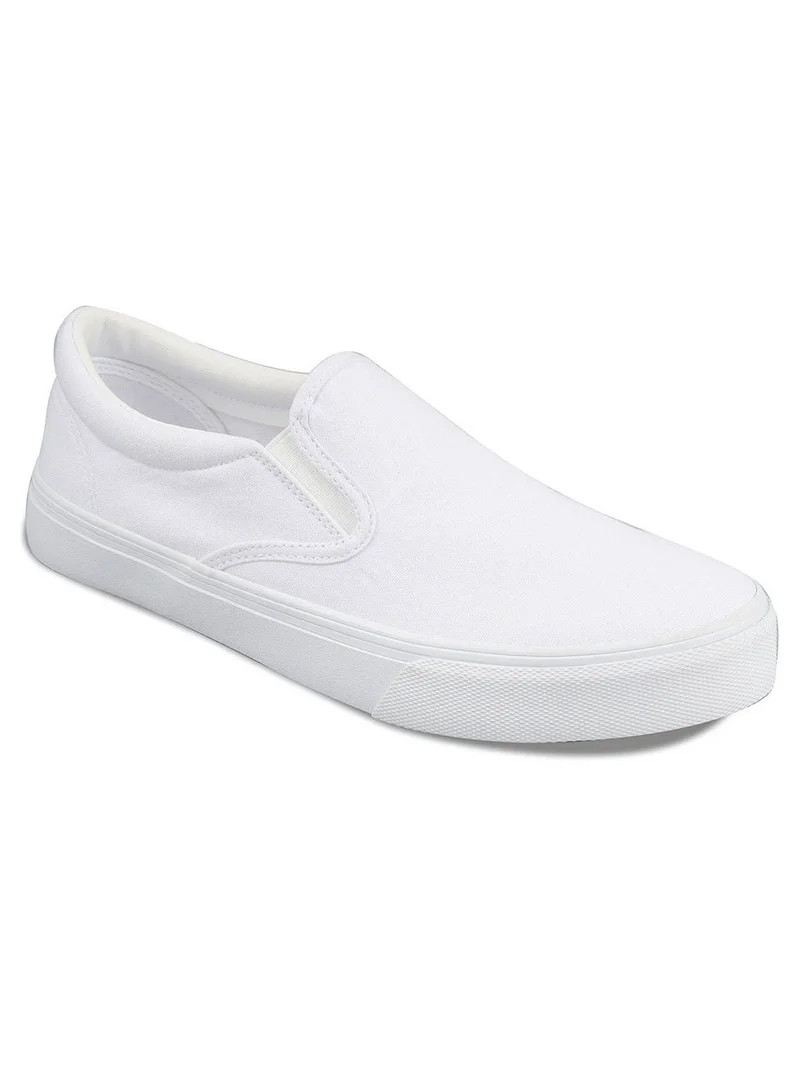 No Boundaries Twin Gore Canvas Slip On Sneakers, Wide Width Available, Women's | Walmart (US)