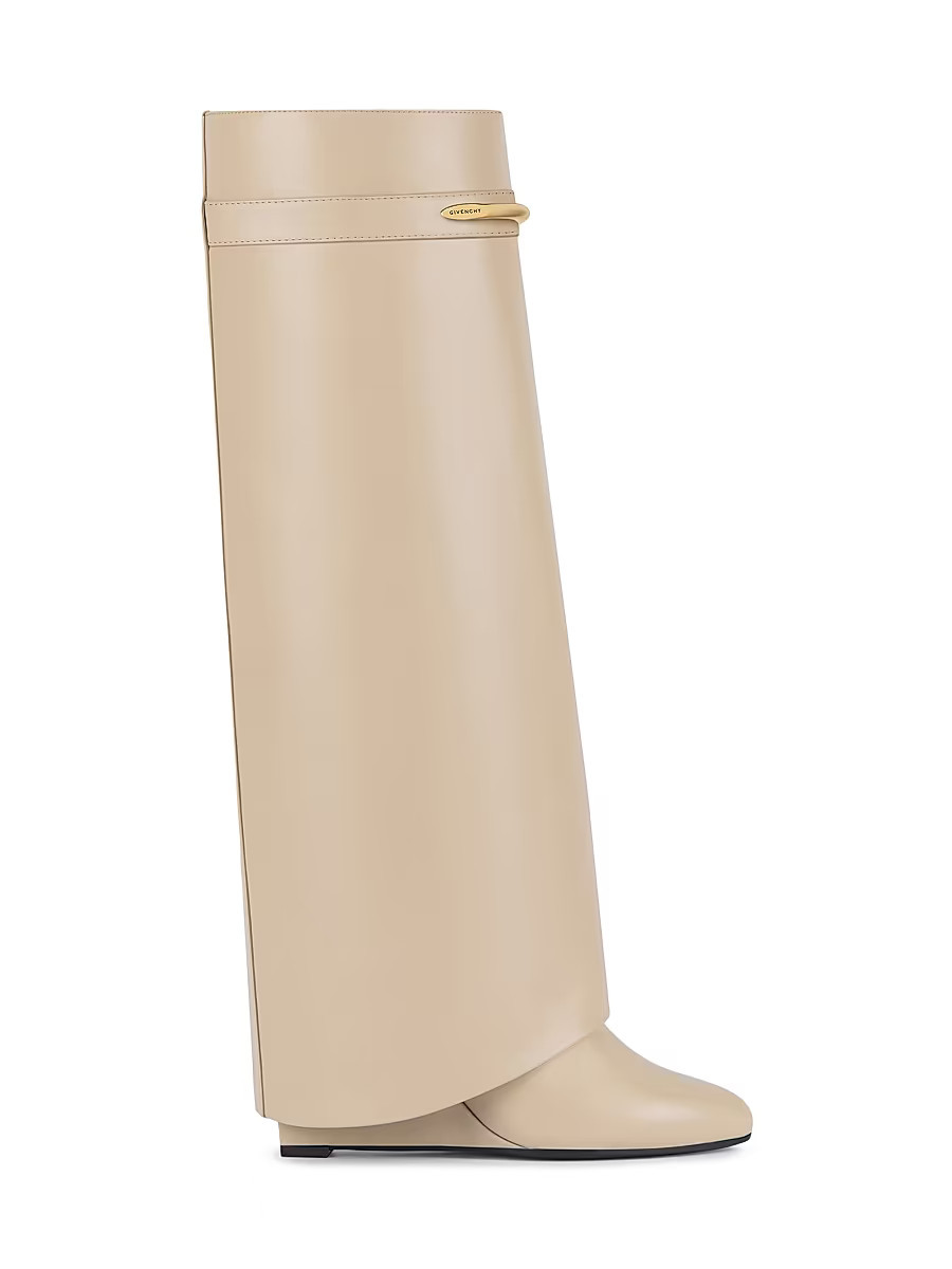 Women's Shark Boots in Leather - Beige - Size 9.5 | Saks Fifth Avenue