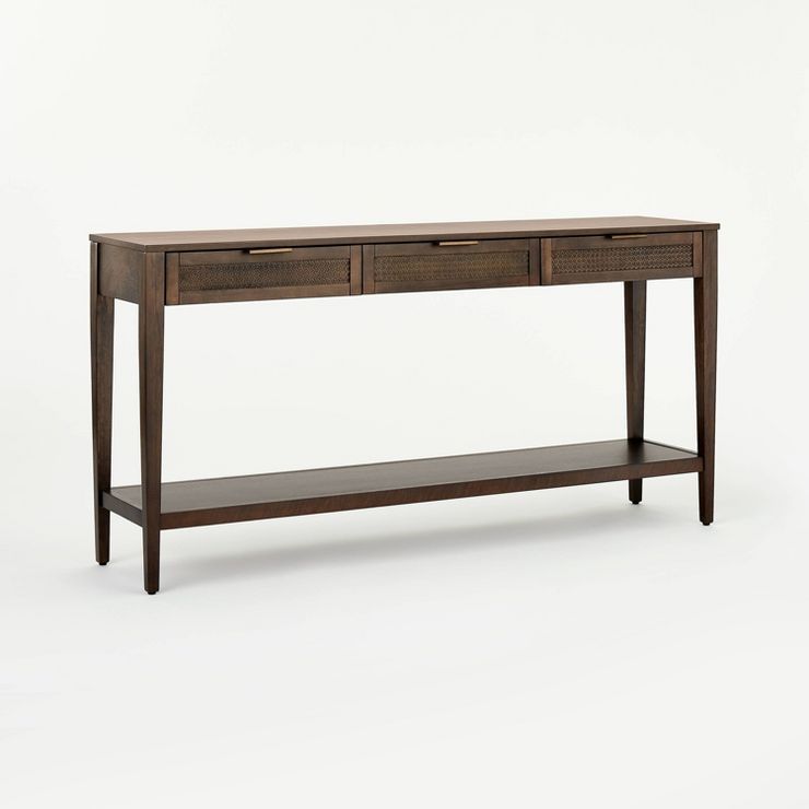 East Bluff Woven Drawer Console Brown - Threshold™ designed with Studio McGee | Target