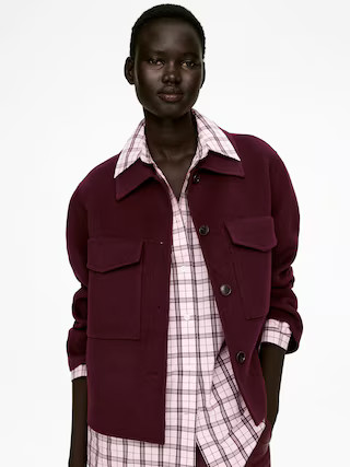 Double-Face Wool Overshirt | Arket UK