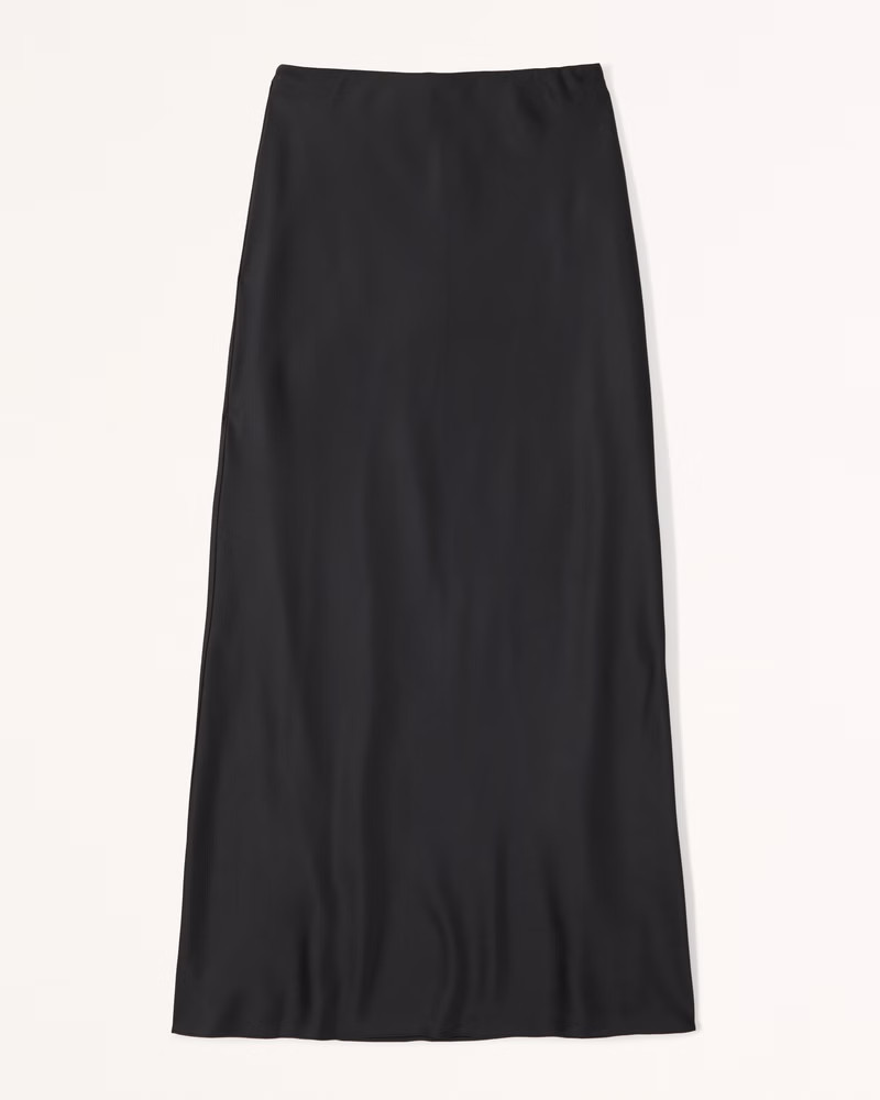 Satin Column Maxi Skirt | Abercrombie & Fitch (US)
