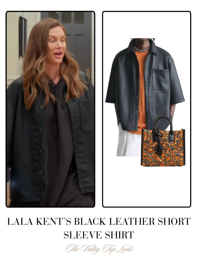 Lala Kent's Black Leather Short Sleeve Shirt 

 