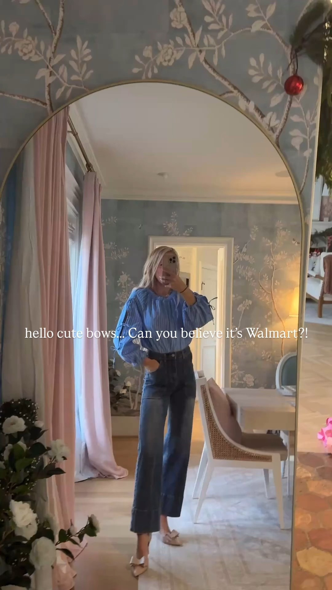 This top does all the work for you. The bow sleeves make it feel special, feminine, and fun, while still being easy to wear with jeans or dressed up a bit more. One of those pieces that instantly elevates your outfit.
#walmartstyle #femininedetails #blouseweather 

#LTKootd #LTKOver40 #LTKFindsUnder50