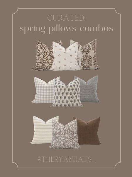 Spring pillow combos! 

Home decor
Amber interiors dupe
Look for less


#LTKhome