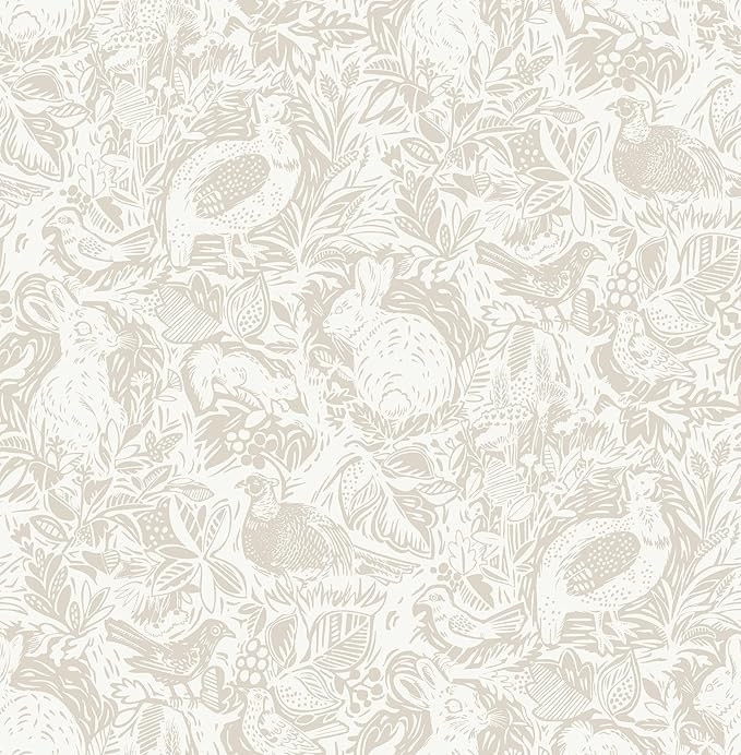 NuWallpaper Cream Terrene Peel & Stick Wallpaper | Amazon (US)