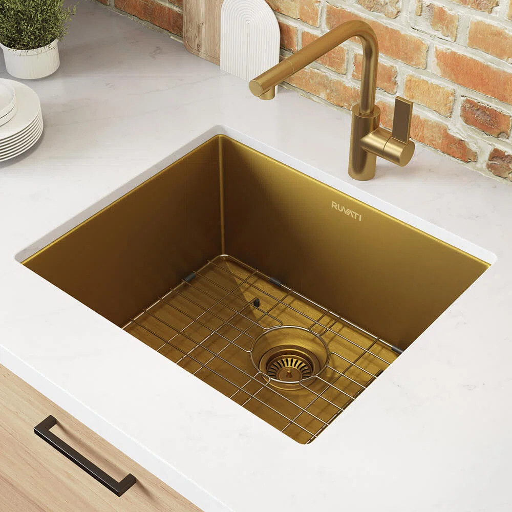 Ruvati 21-inch Stainless Steel Undermount Bar Prep Kitchen Sink RVH7121GG | Wayfair North America
