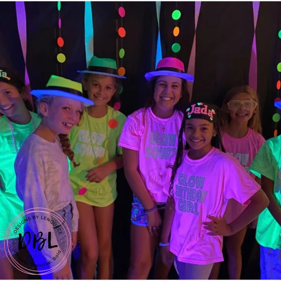 GLOW SQUAD. Glow in the Dark Pajamas. Neon Party. Custom Party | Etsy | Etsy (US)