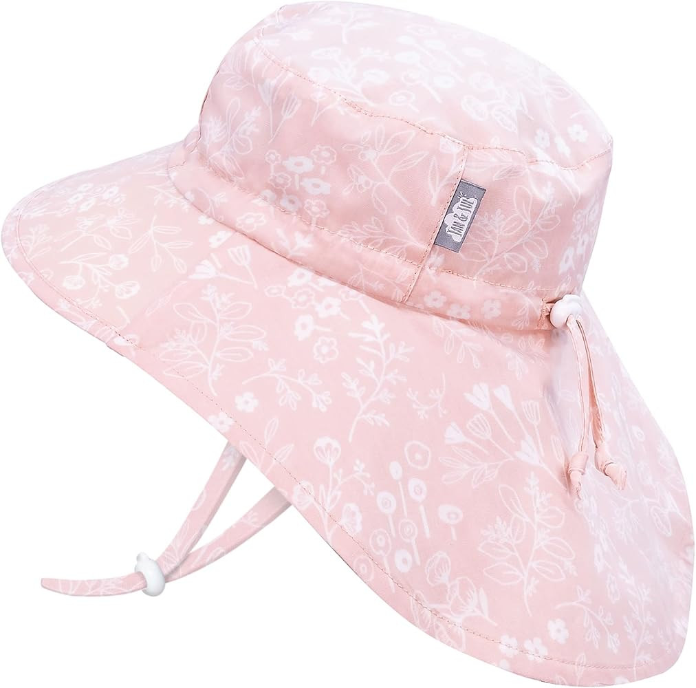 JAN & JUL Girls' Grow-with-Me Cotton Adventure Sun Hat with Large Brim | Amazon (US)