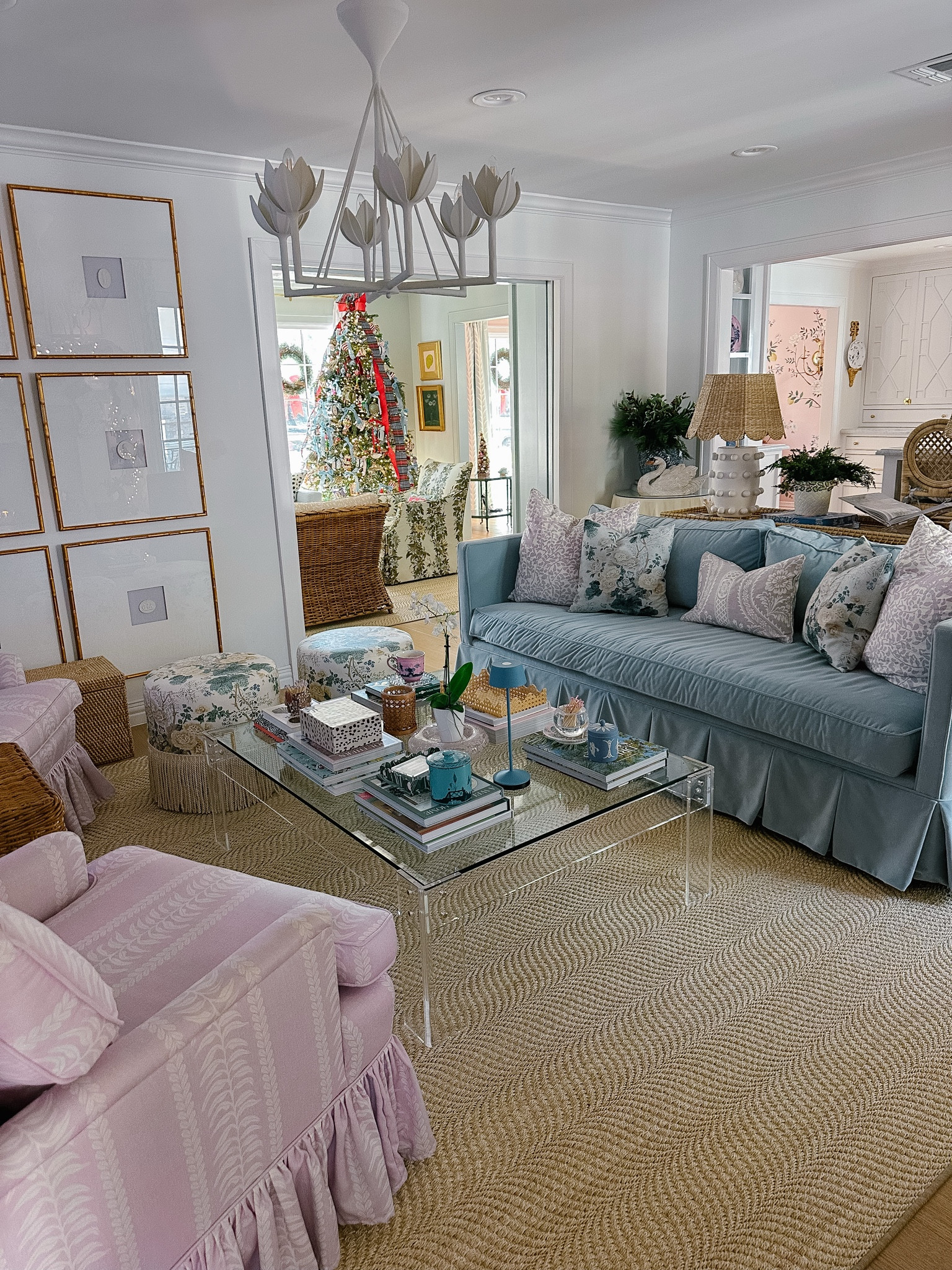 Our living room at Christmas time. 