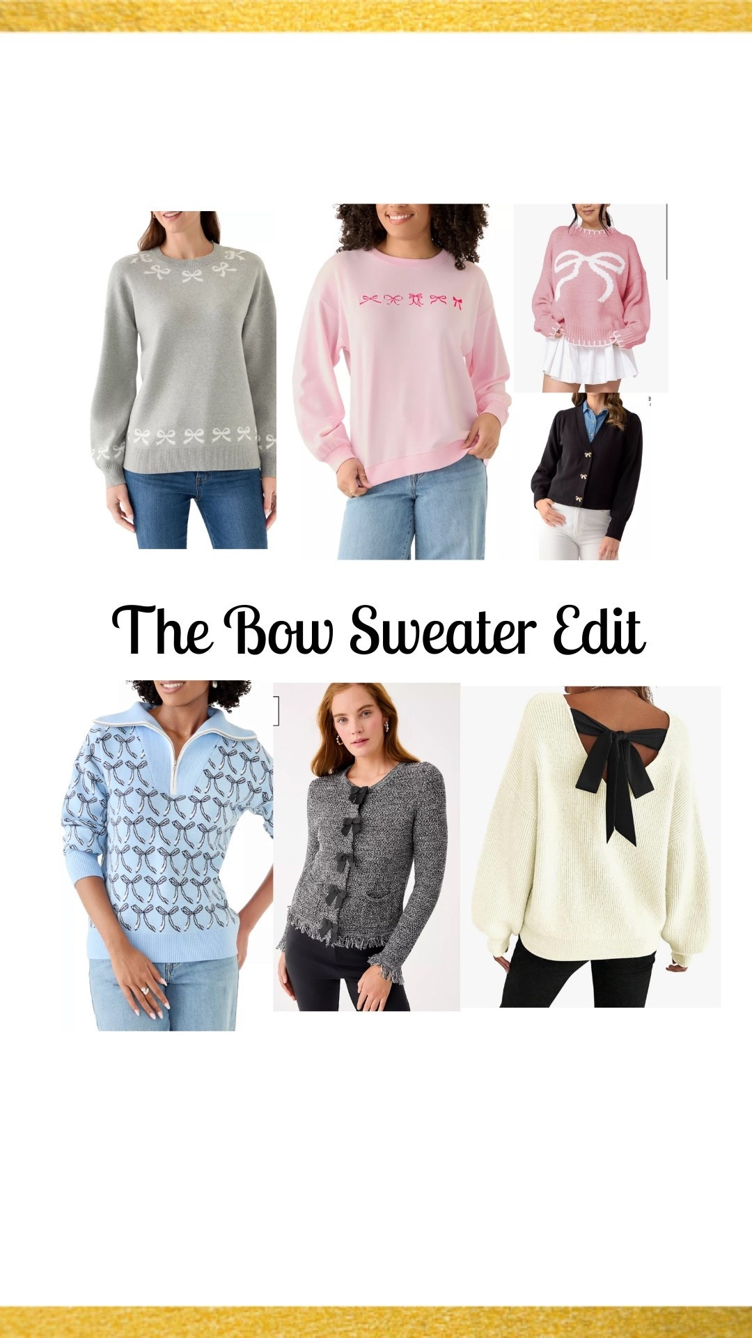 The Bow Sweater Edit! 

Sweater • Sweatshirt • Bow • Bows • Bow Sweater • Bows Sweater • Bow Sweatshirt • Bows Sweatshirt 

#LTKFindsUnder100 #LTKSeasonal