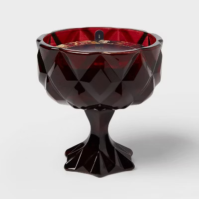 Faceted Coup Glass Filled Red Wax Candle Haunt Couture 7oz - Threshold™ | Target