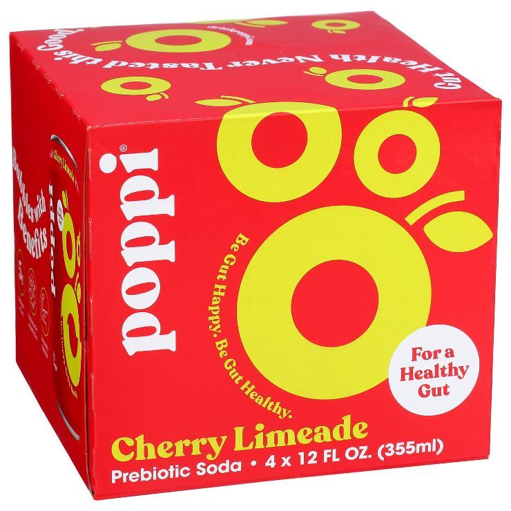 Poppi Cherry Limeade Prebiotic Beverage - 4pk/12 fl oz Cans | Target