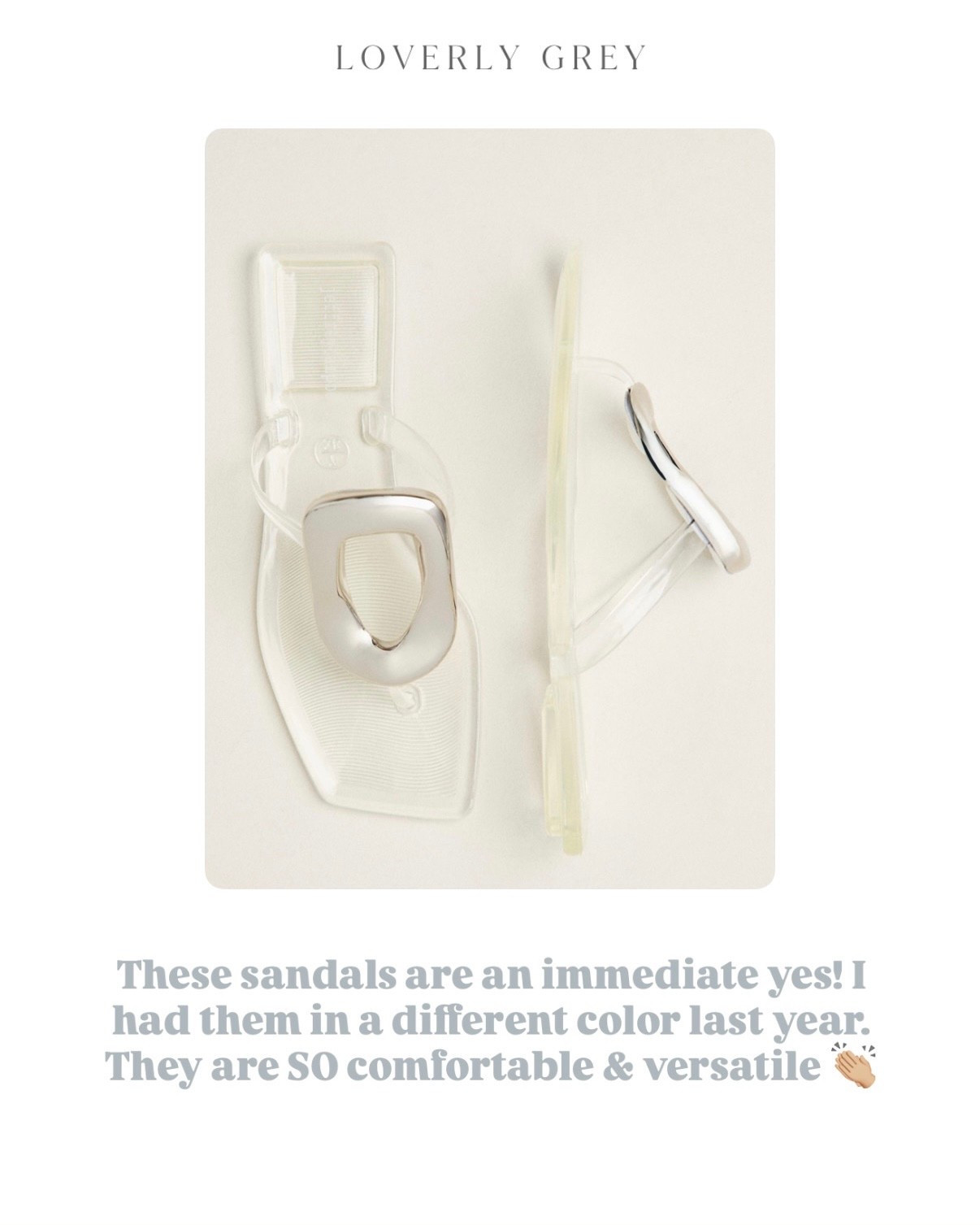 What a fun take on a jelly sandal! Anthro never disappoints- and these are comfortable as well! Would be perfect to wear to the beach  

Loverly grey, jelly sandals, clear sandals for women, cute sandals for summer spring, finds under 50 

#LTKTravel #LTKSeasonal