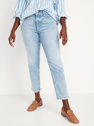 High-Waisted OG Straight Button-Fly Extra-Stretch Jeans for Women | Old Navy (US)